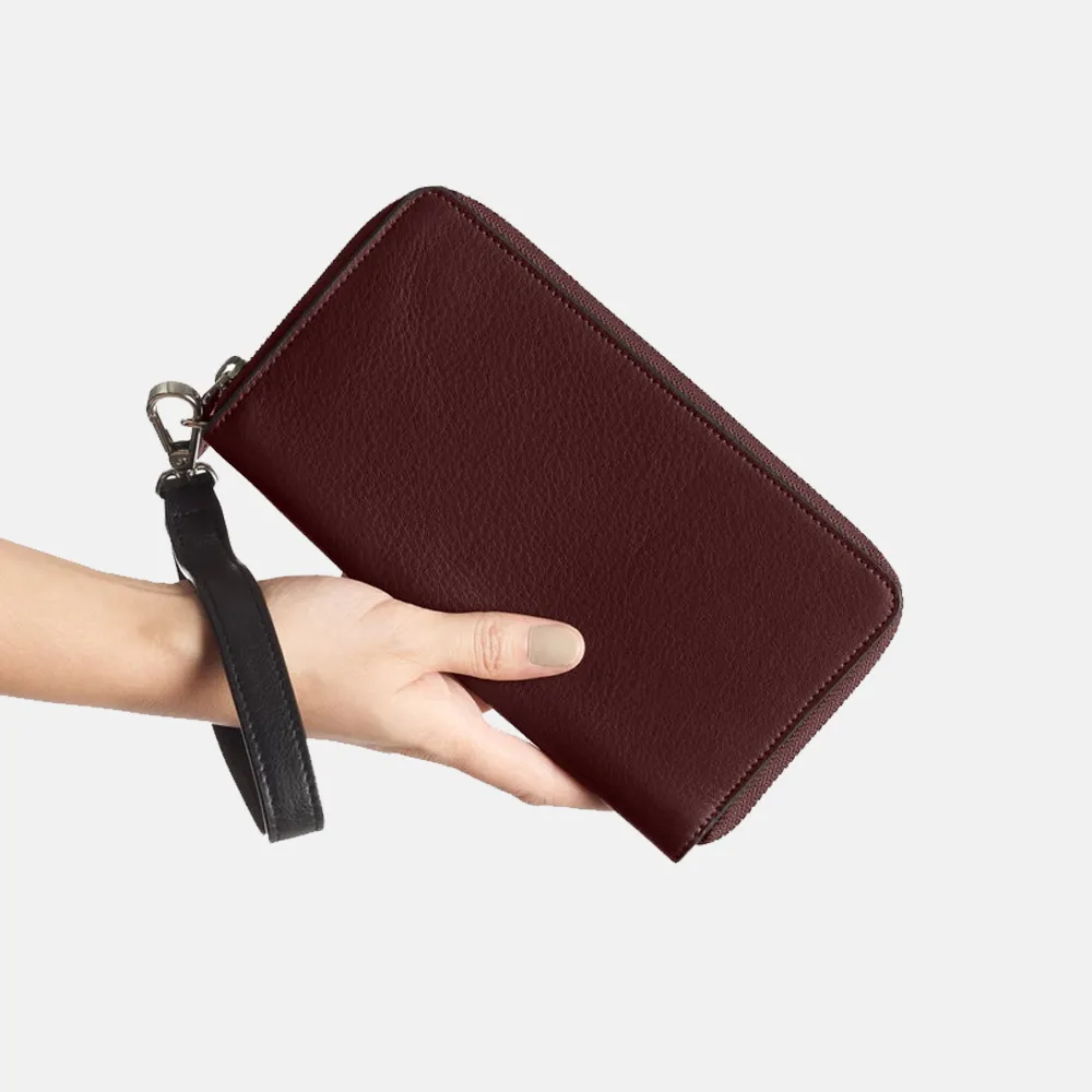 Fiona Zipper wallet for women with wrist strap