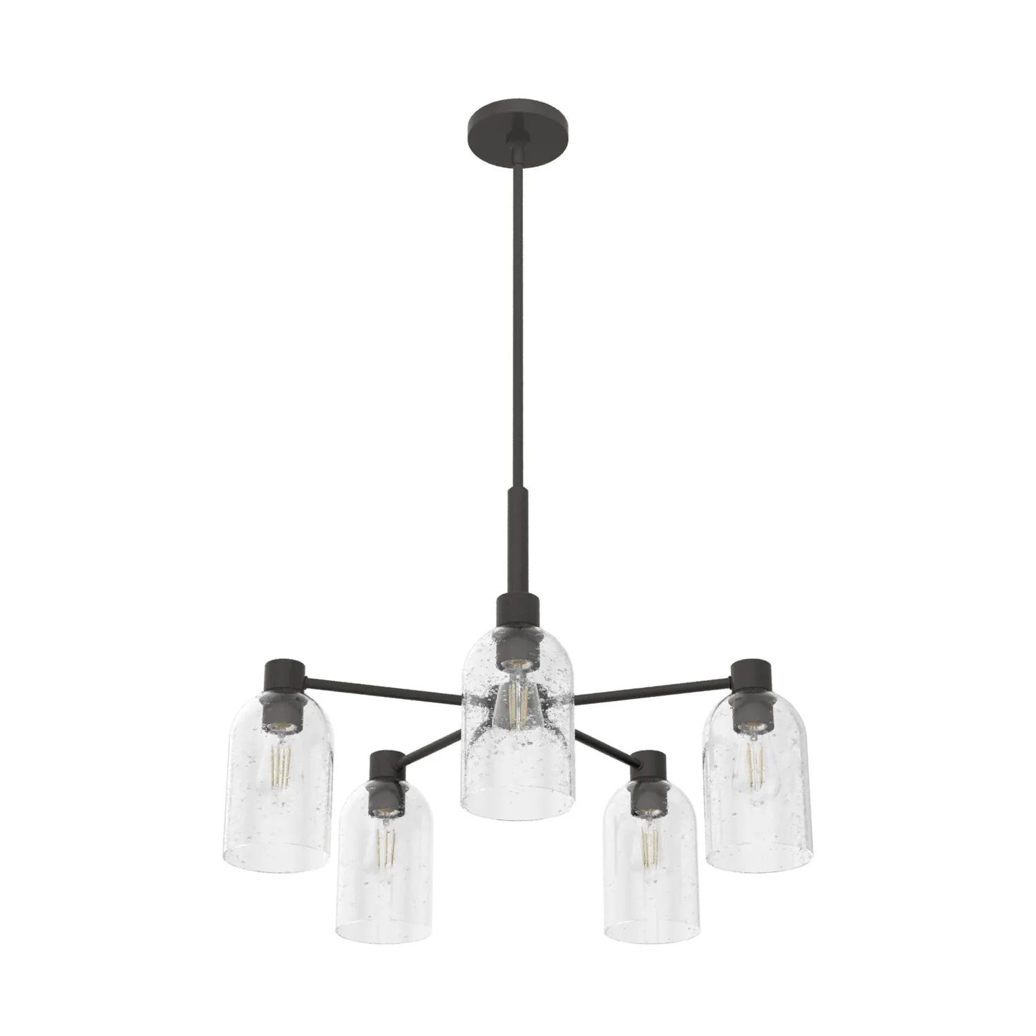 Five Light Chandelier from the Lochmeade Collection in Noble Bronze Finish by Hunter