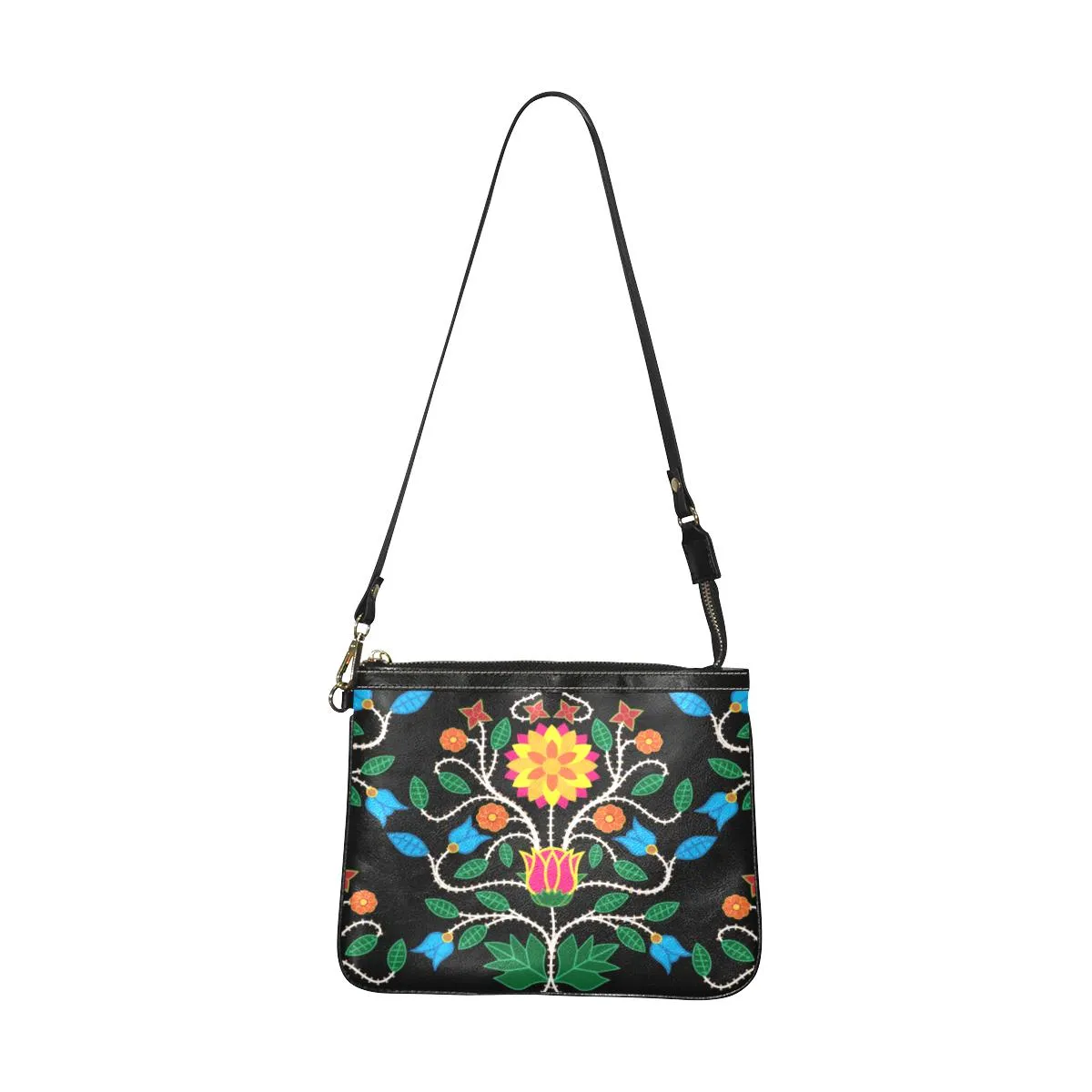 Floral Beadwork Four Clans Small Shoulder Bag