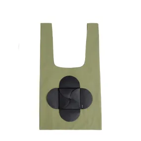 Flower Sustainable Beach Bag - Black/Green