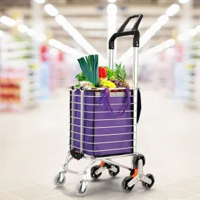 Foldable 35L Shopping Cart with Stair Wheels - Emajin