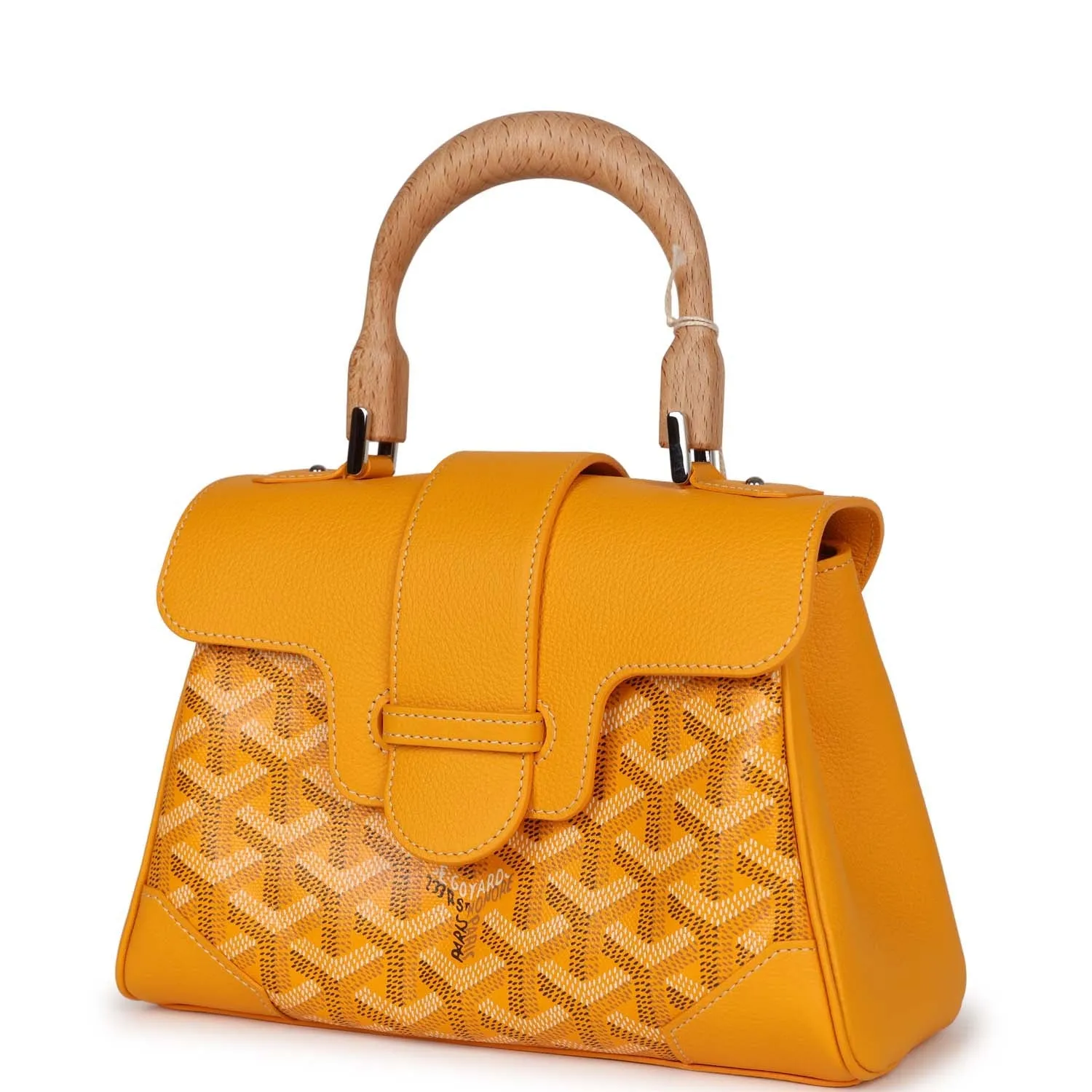 Goyard Saigon Souple Mini Bag Yellow Goyardine Palladium Hardware