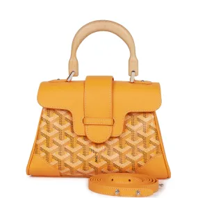 Goyard Saigon Souple Mini Bag Yellow Goyardine Silver Hardware