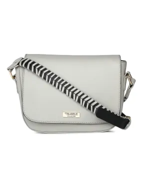 Grey tassle sling bag