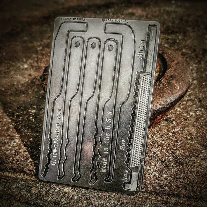 Grim Workshop Grim Key Card - Credit Card Lock Pick Set and Escape Kit*