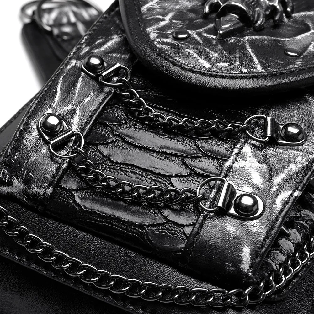 Halloween Steampunk Retro Motorcycle Rock Gothic Shoulder Waist Leg Bags Packs