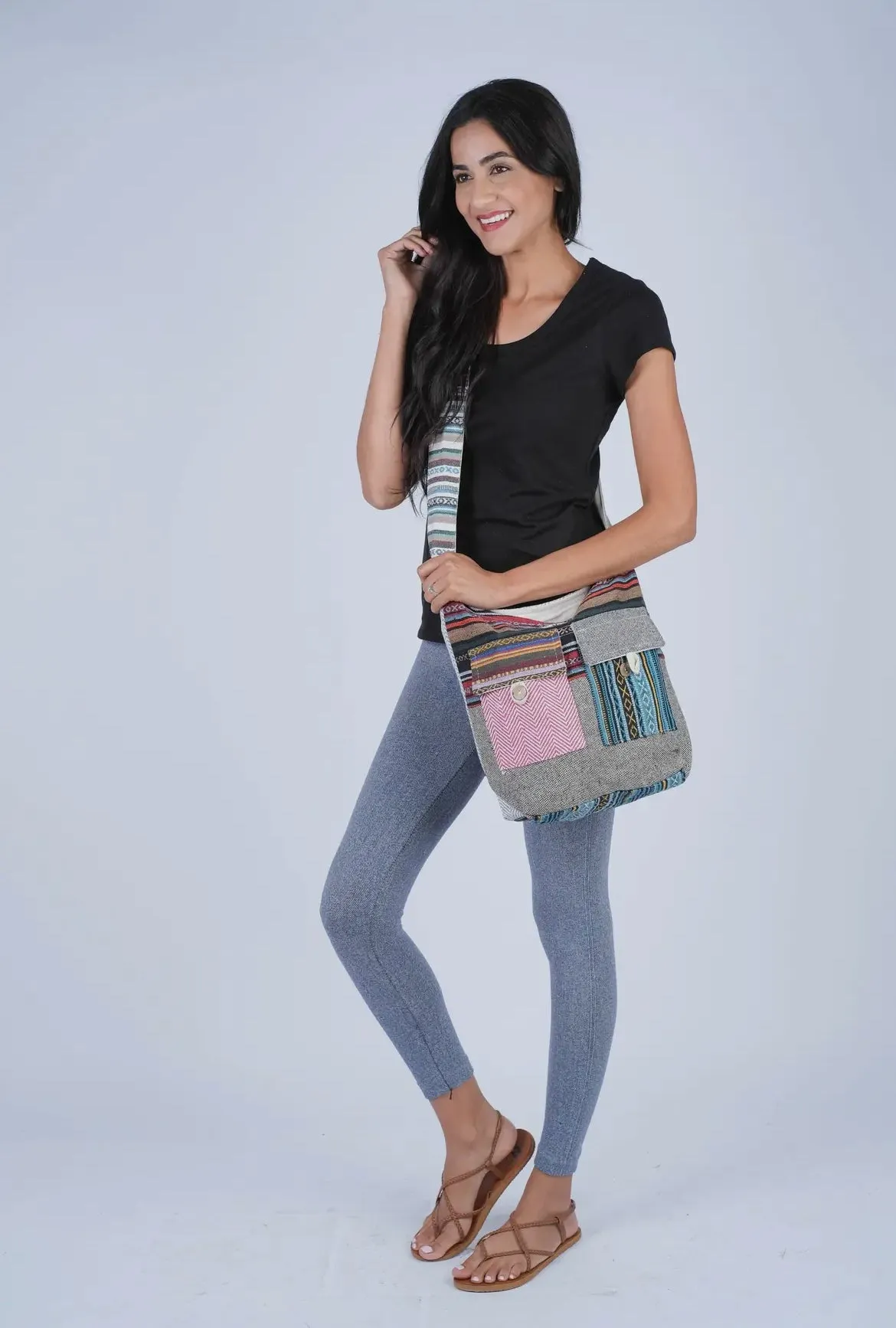 Hemp Boho Crossbody Bag