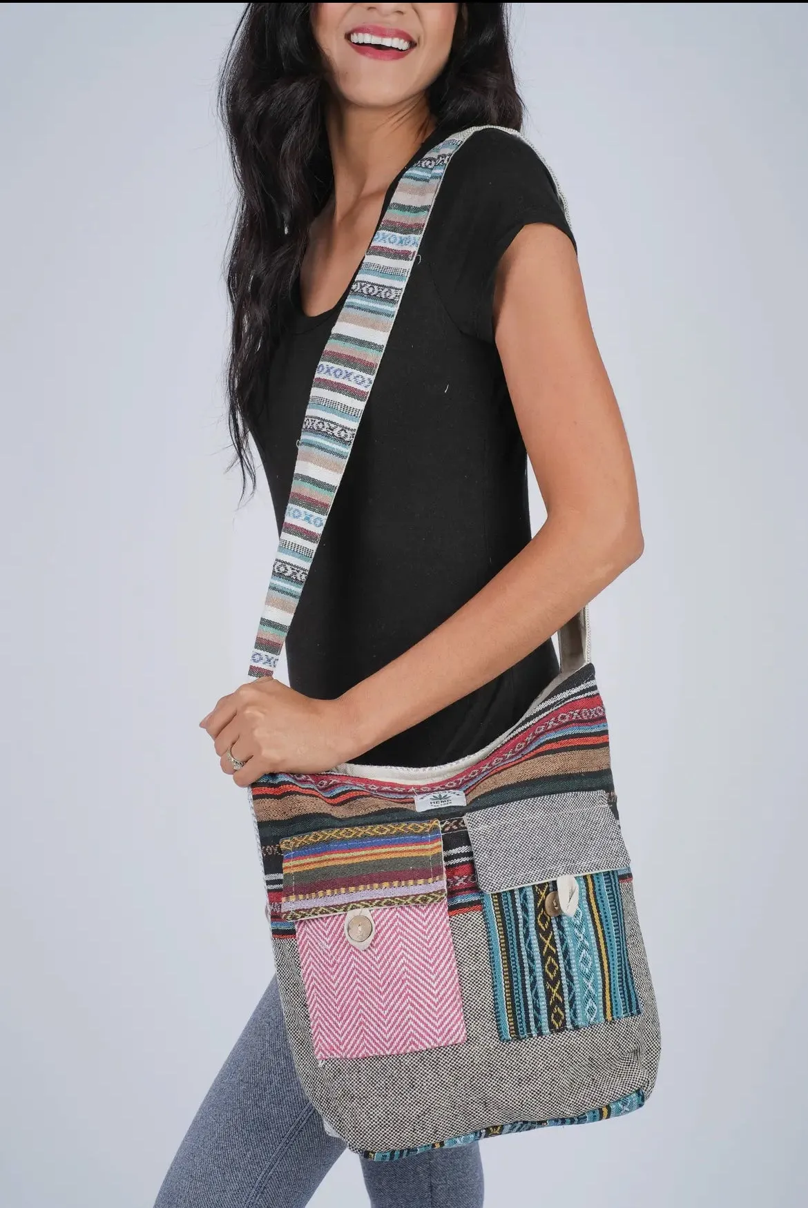 Hemp Boho Crossbody Bag