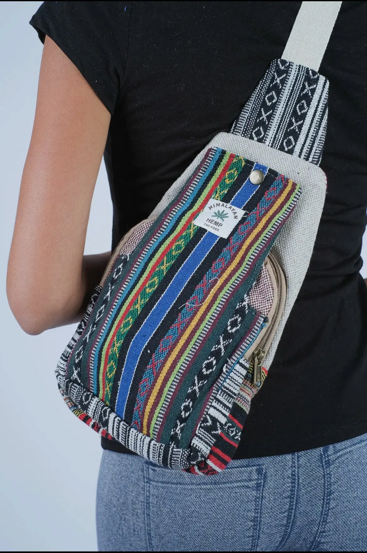 Hemp Boho Crossbody Bag