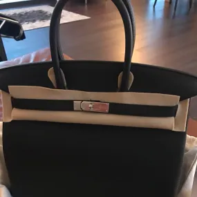 Hermès Birkin 35 Noir (Black) Togo Palladium Hardware PHW