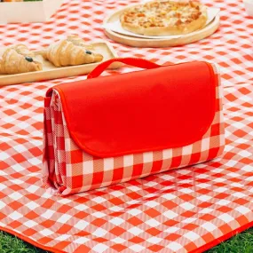 Homestic Picnic Mat | Foldable Blanket for Picnic | Water Resistant Handy Mat | Portable Mat for Outdoor | Bag Design Picnic Mat | JY2208 | Red