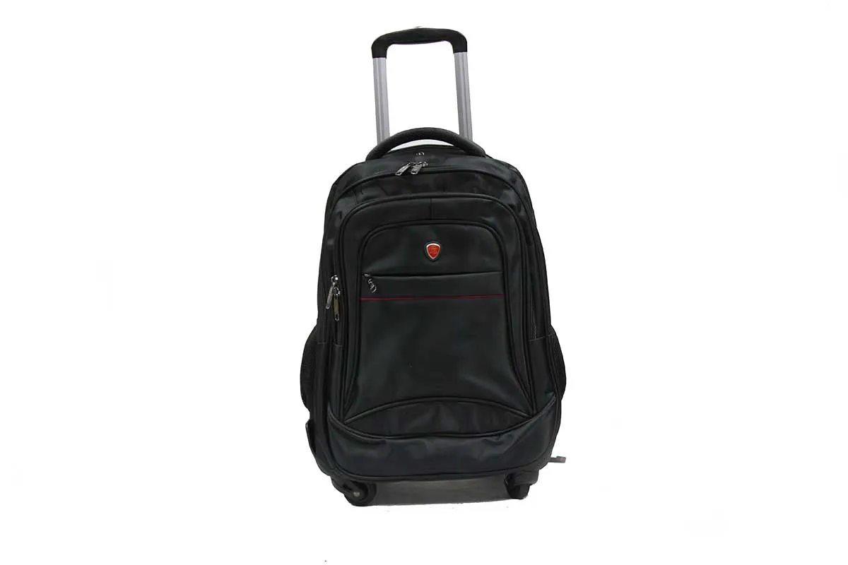 Itinerant 4-wheeler Trolley Backpack Laptop Bag with External USB Port