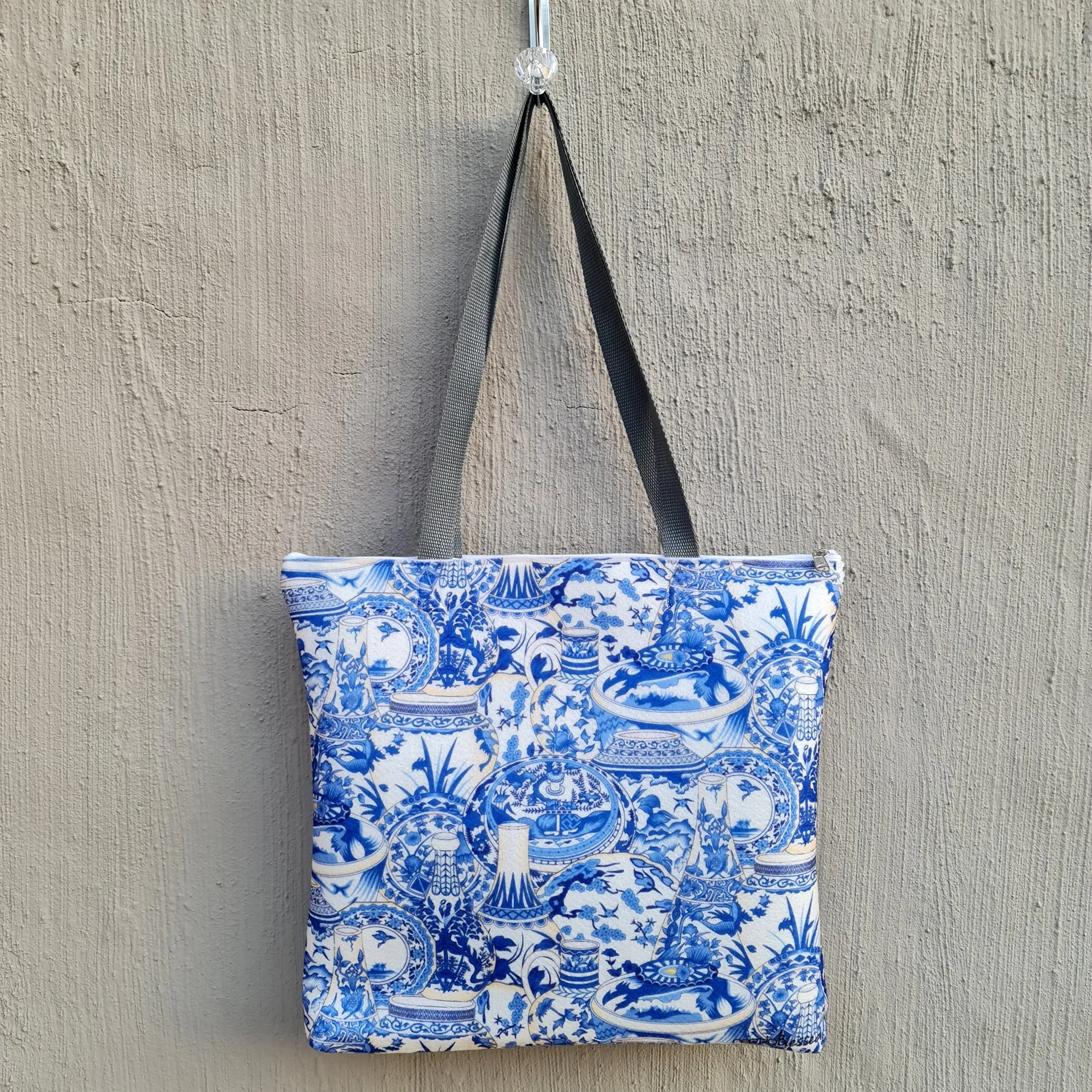 Japanese Vases - Recycled Felt Tote Bag