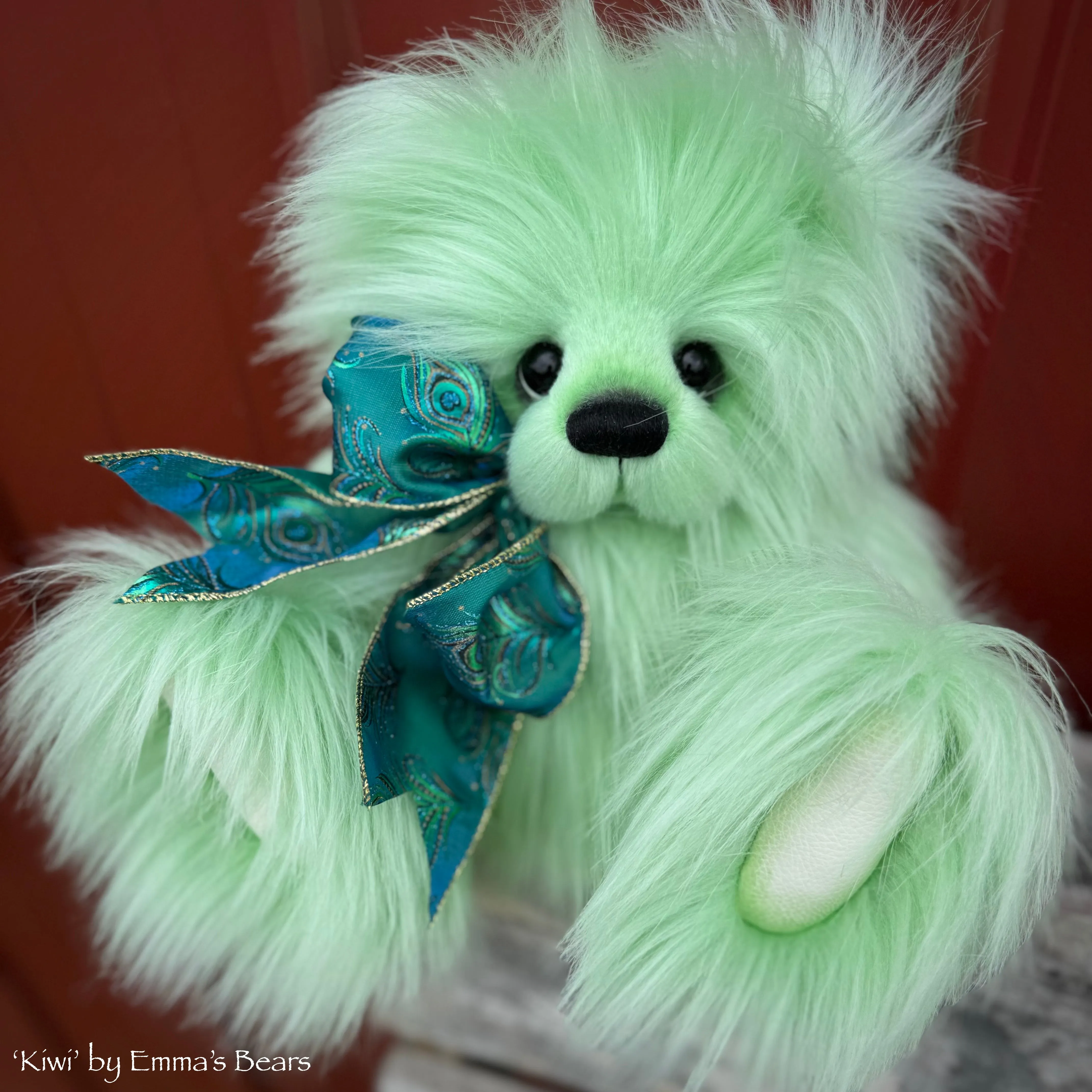 KITS - 13.5" Kiwi GREEN Faux Fur Bear