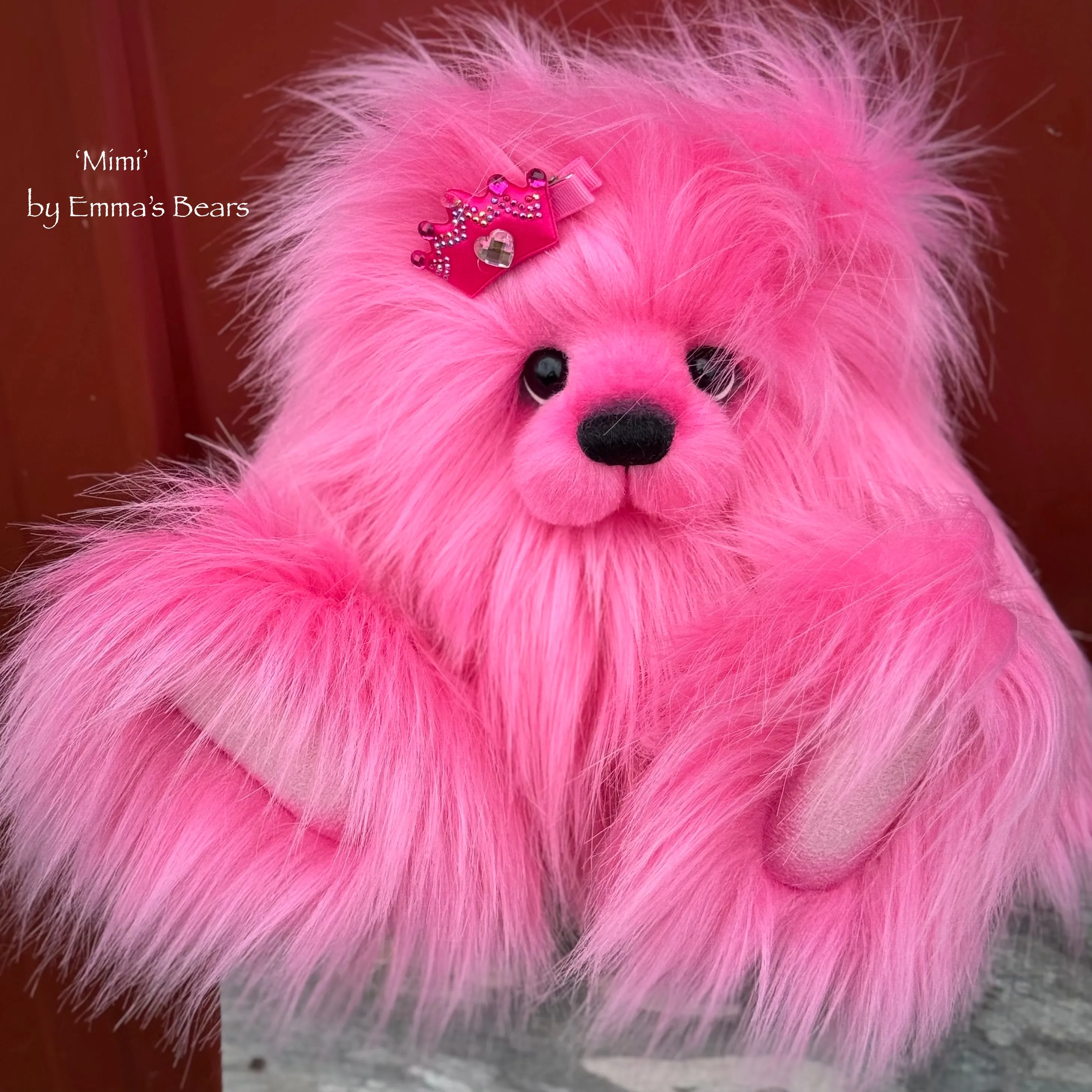 KITS - 13.5" Mimi PINK Faux Fur Bear