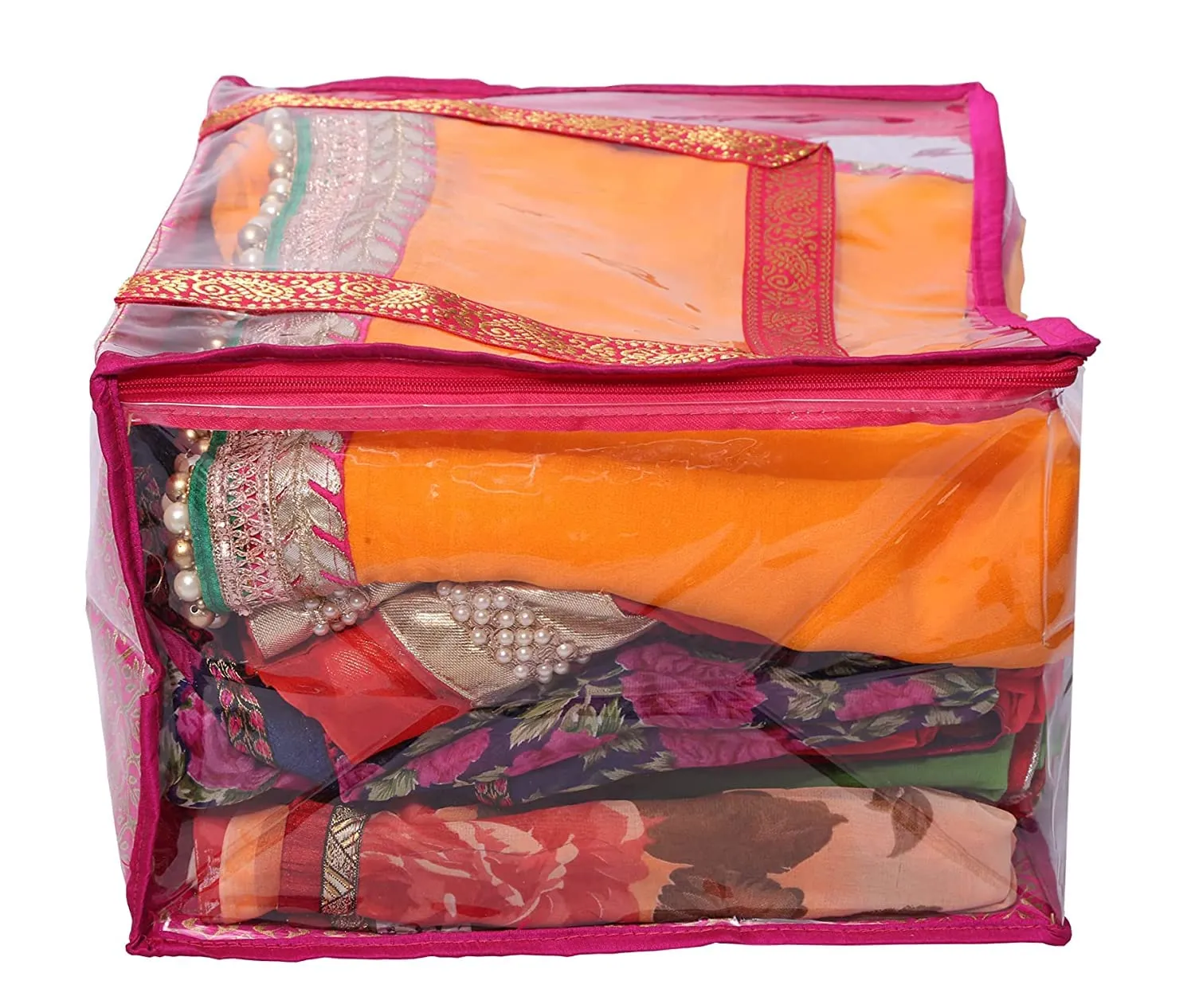 Kuber Industries PVC Saree Cover, Transparent (KI19339)