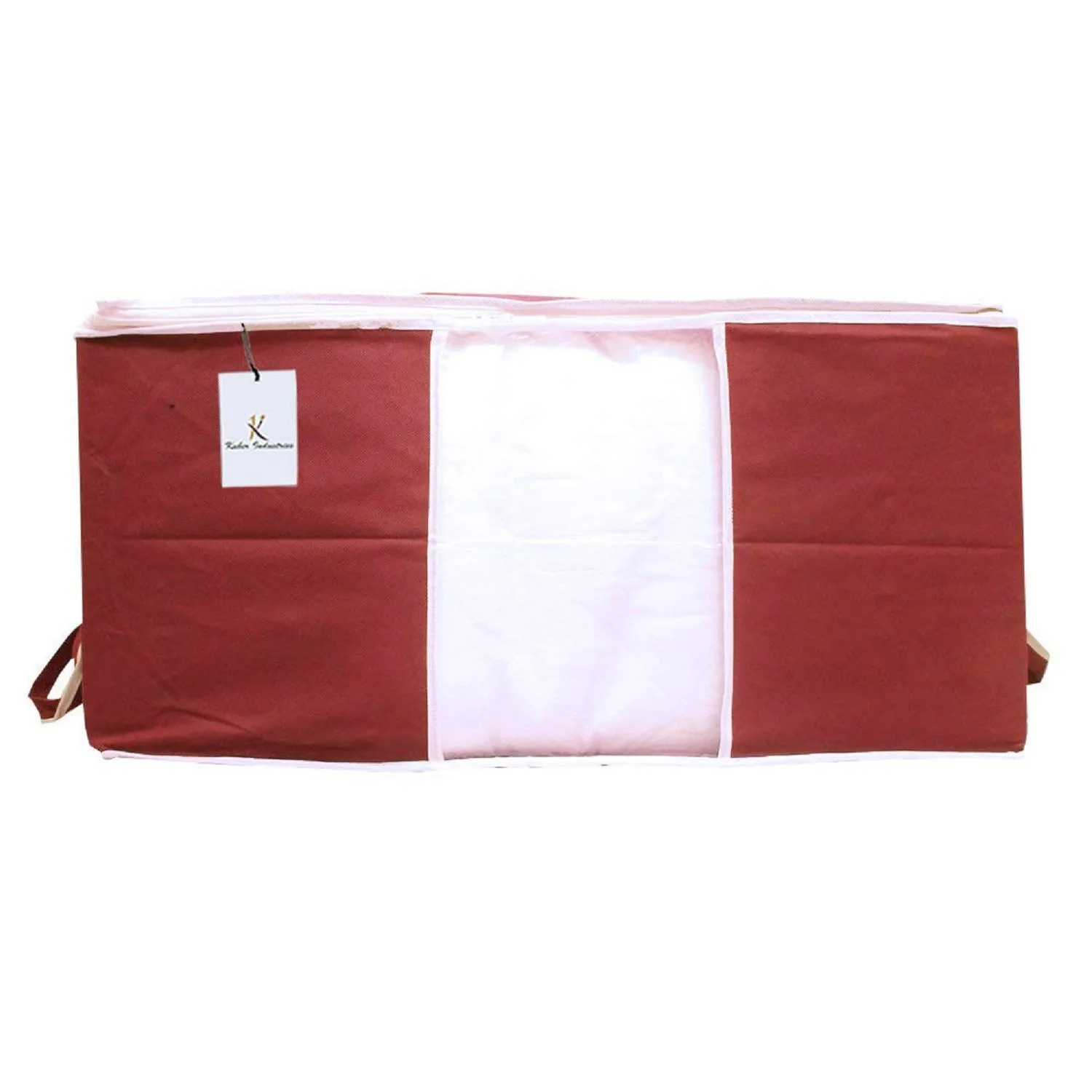 Kuber Industries Underbed Storage Bag, Storage Organiser, Blanket Cover Set of 4 - Maroon, Extra Large Size-CTKTC14142