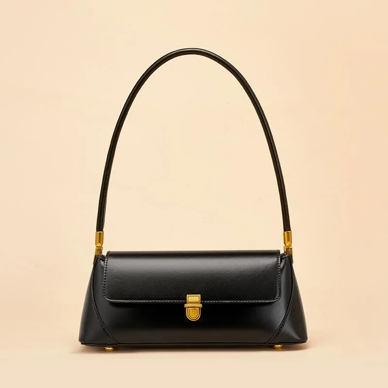 Leather Baguette Shoulder Bag