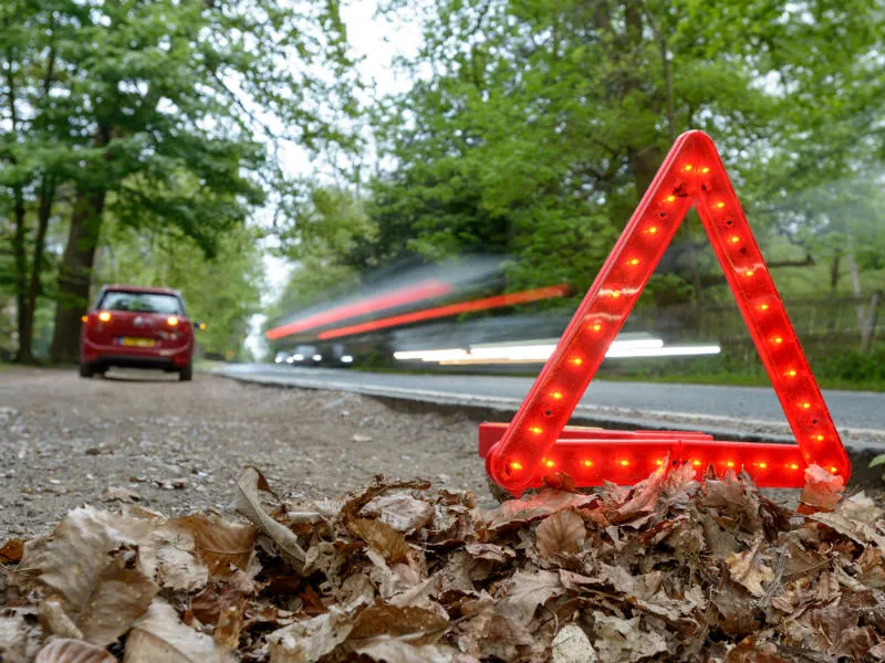 LED Flashing Warning Triangle