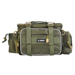 LEO 27852 Multifunctional Luya Bag Fishing Gear Shoulder Bag Outdoor Photography Bag(Army Green)