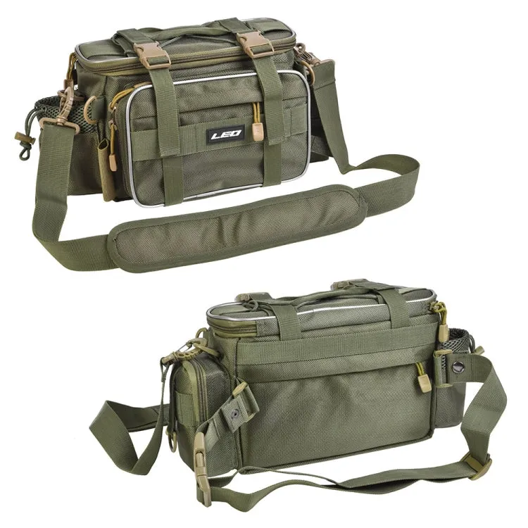 LEO 27852 Multifunctional Luya Bag Fishing Gear Shoulder Bag Outdoor Photography Bag(Army Green)