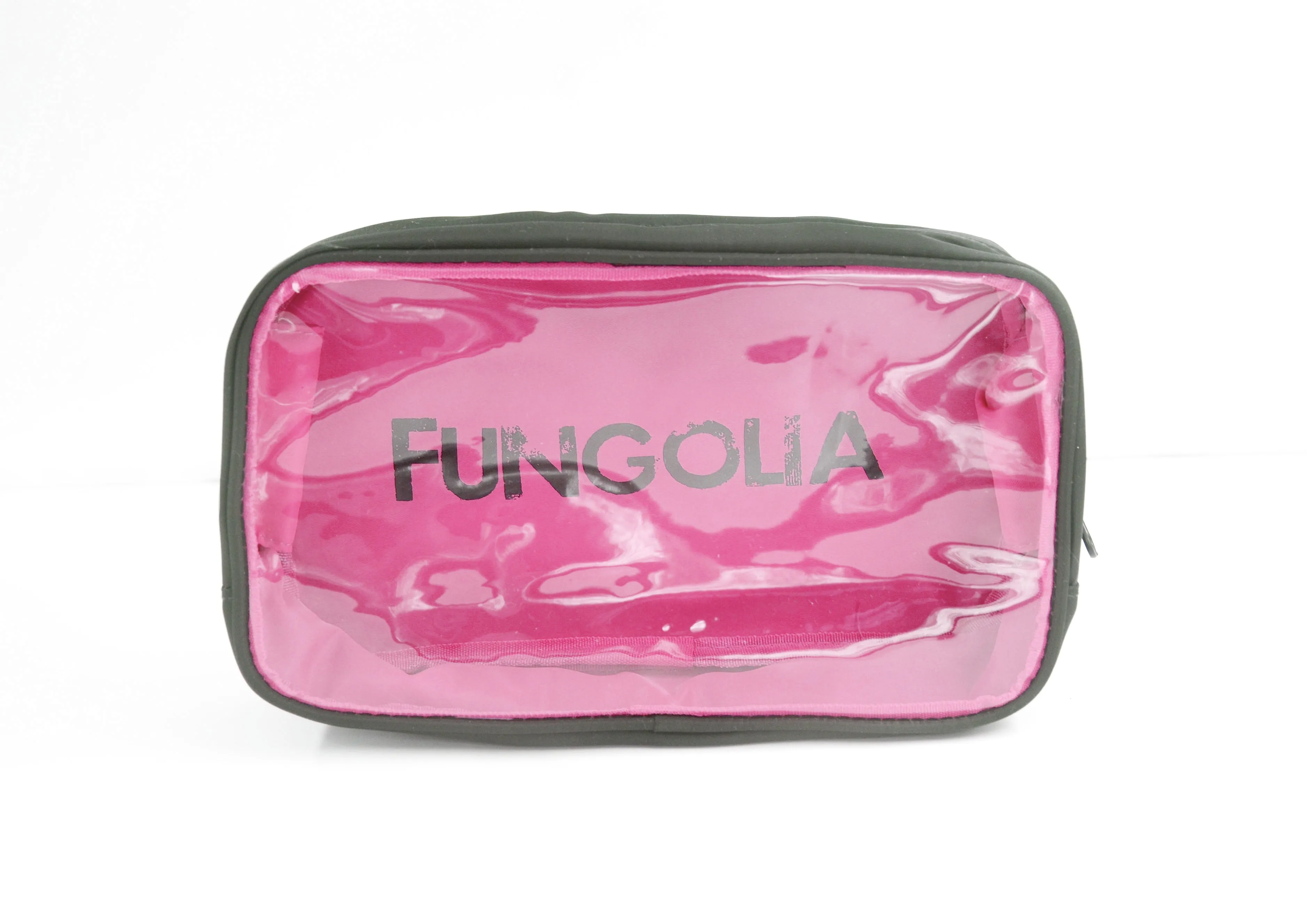 <A 001d1> Fungolia Premium 3-in-1 Toiletry Kit (Charcoal/Shocking Pink)