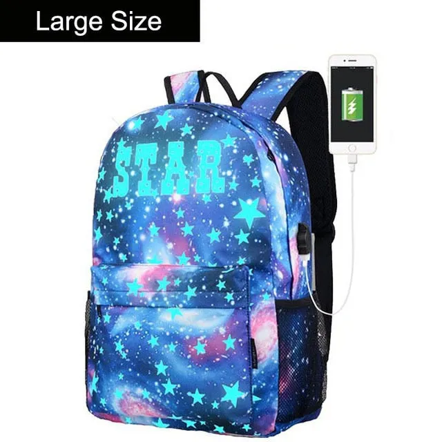 Luminous Oxford School Backpack Daypack Shoulder Ashoreshop