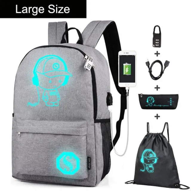 Luminous Oxford School Backpack Daypack Shoulder Ashoreshop