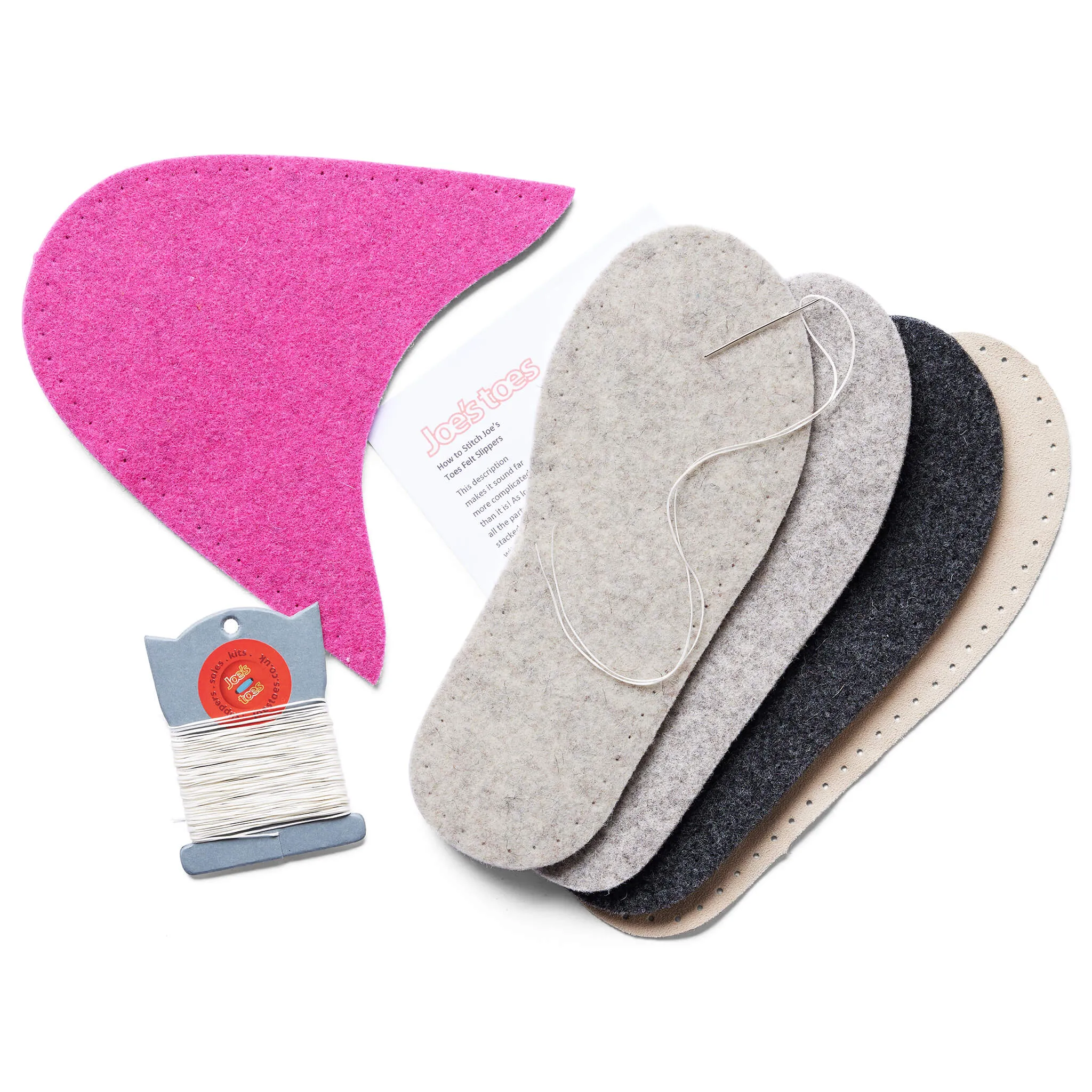 Make your own Felt Slipper Kit with Suede Outsoles