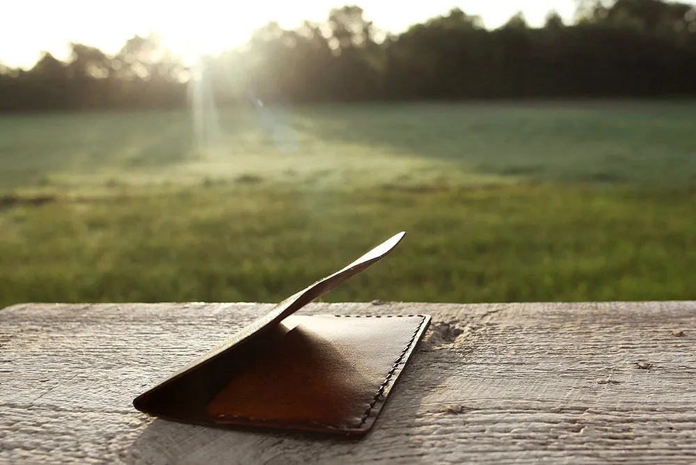 Men's Leather Passport Cover - Deer Antlers