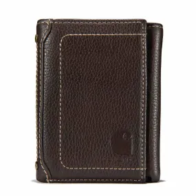 Men's Pebble Leather Trifold Wallet