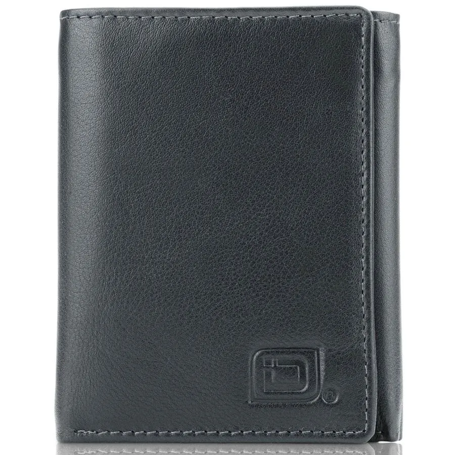 Mens RFID Wallet - Extra Capacity Trifold 8 slot with ID Window