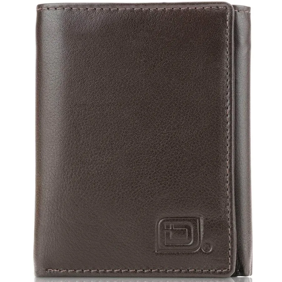 Mens RFID Wallet - Extra Capacity Trifold 8 slot with ID Window