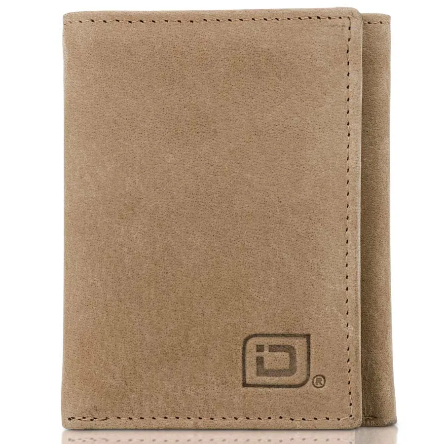 Mens RFID Wallet - Extra Capacity Trifold 8 slot with ID Window