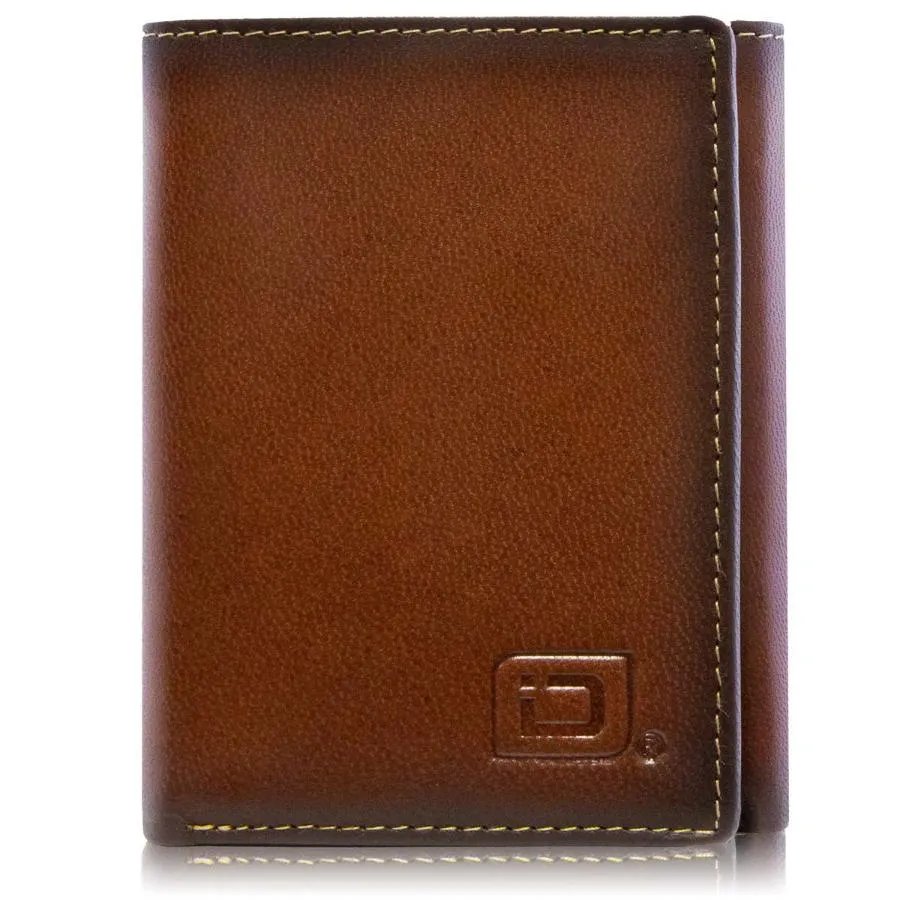 Mens RFID Wallet - Extra Capacity Trifold 8 slot with ID Window