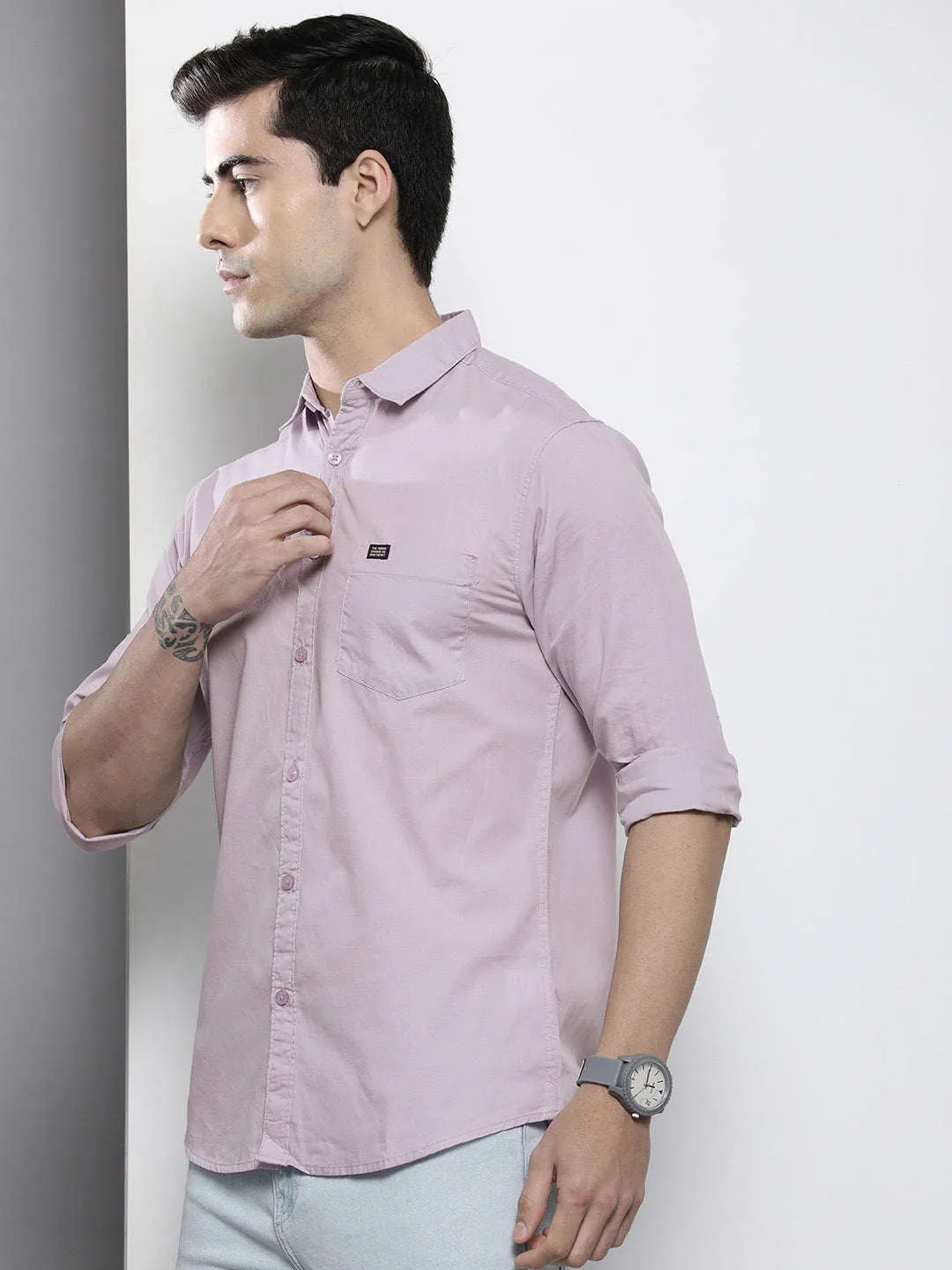 Men's Solid Slim Fit Shirt