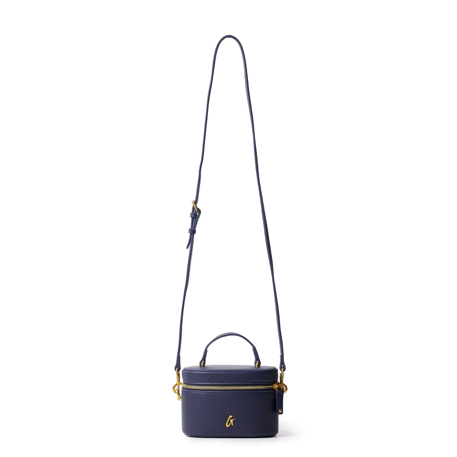 MINI PEBBLE VANITY BAG - NAVY