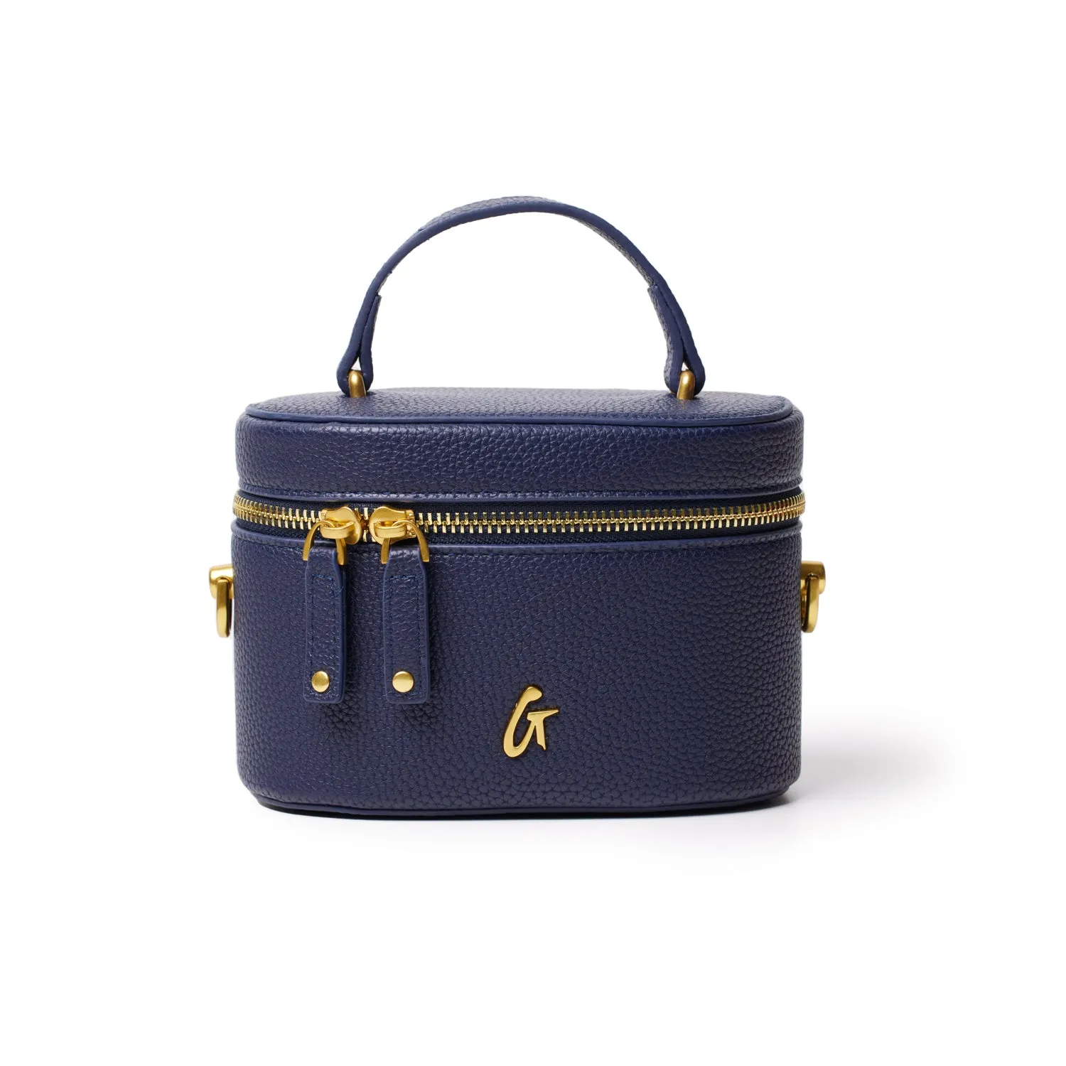 MINI PEBBLE VANITY BAG - NAVY