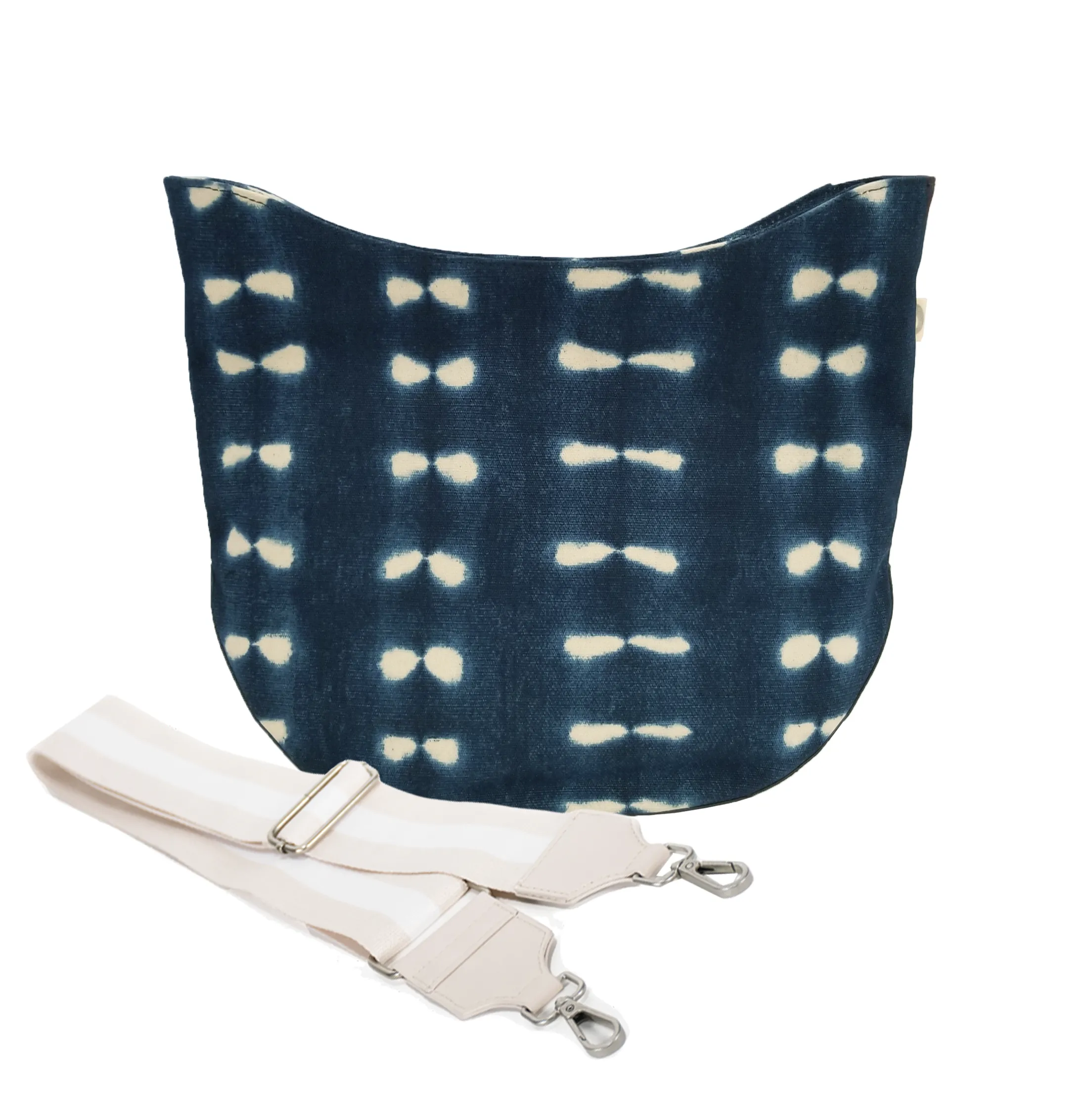 Monogram Stripe City Bag: Blue Shibori