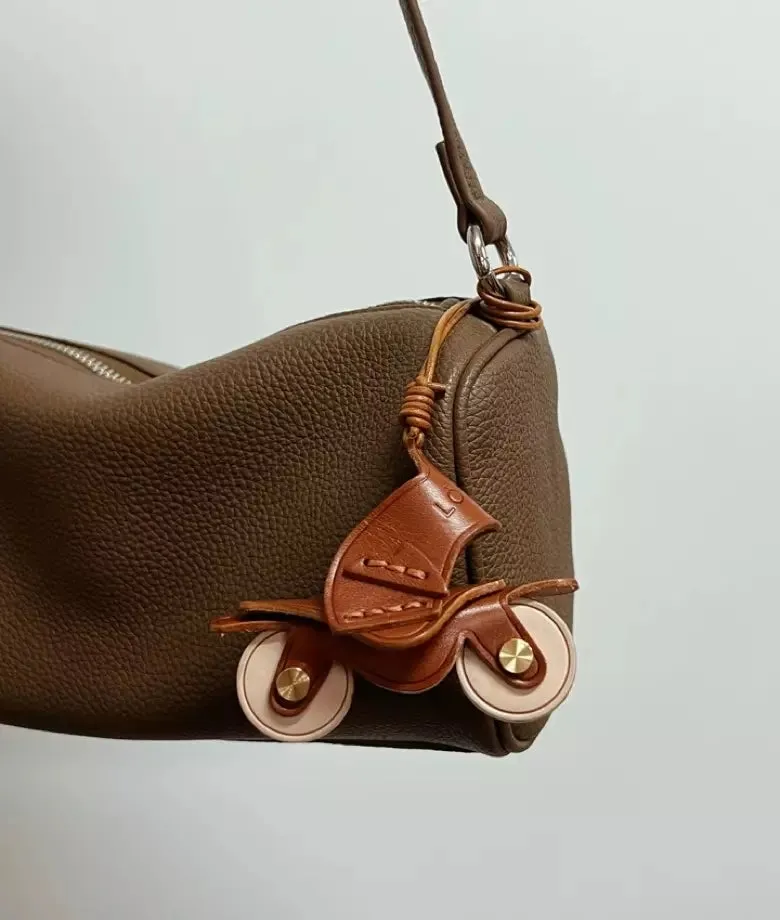 Motorcycle Leather Bag Charm