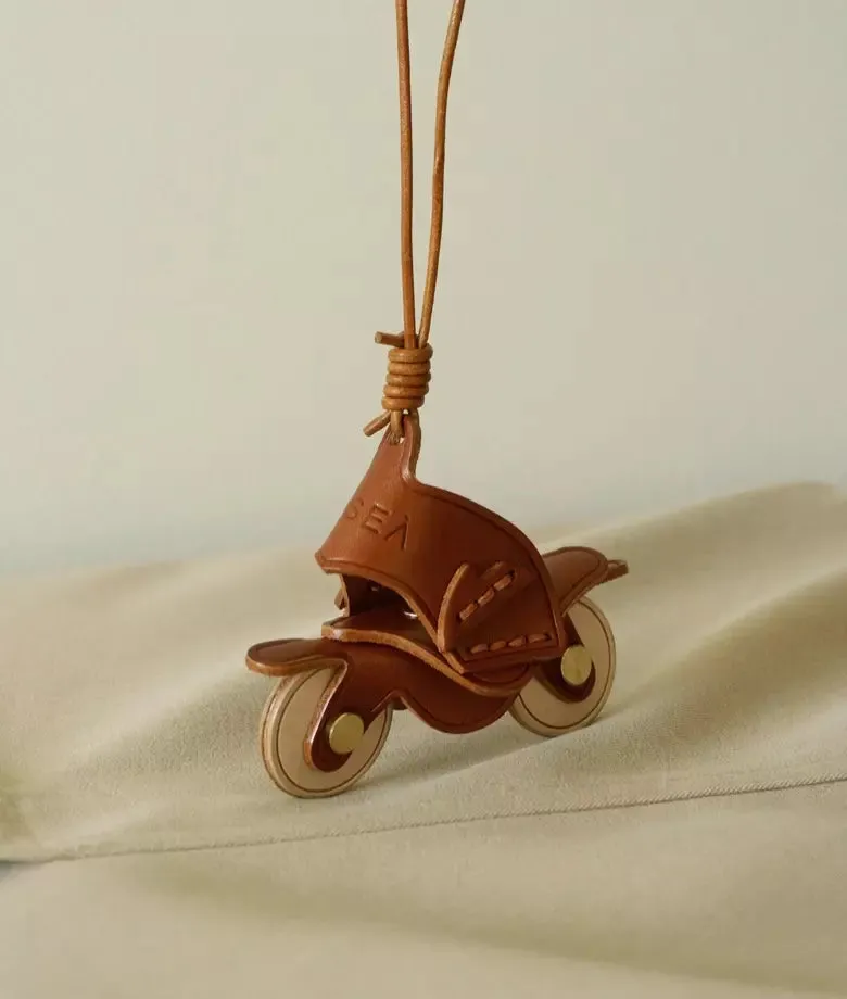 Motorcycle Leather Bag Charm