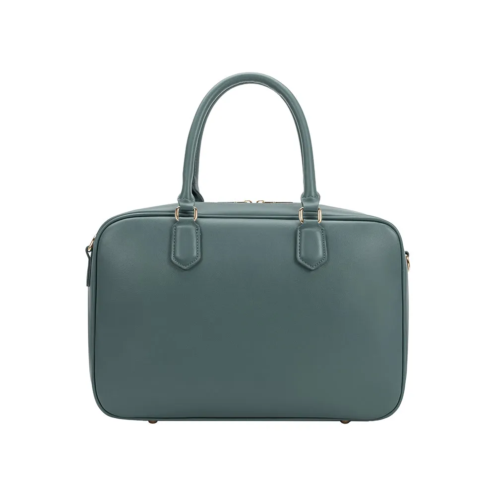 Natasha Teal Large Recycled Vegan Top Handle Bag  - FINAL SALE