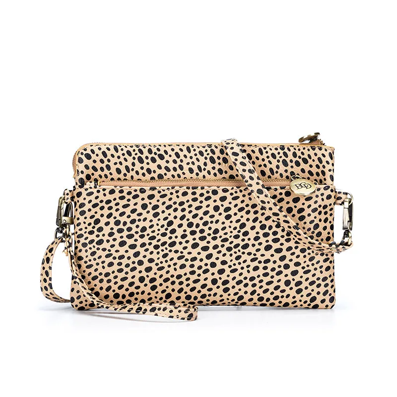 Nina Pebbled Crossbody/Clutch