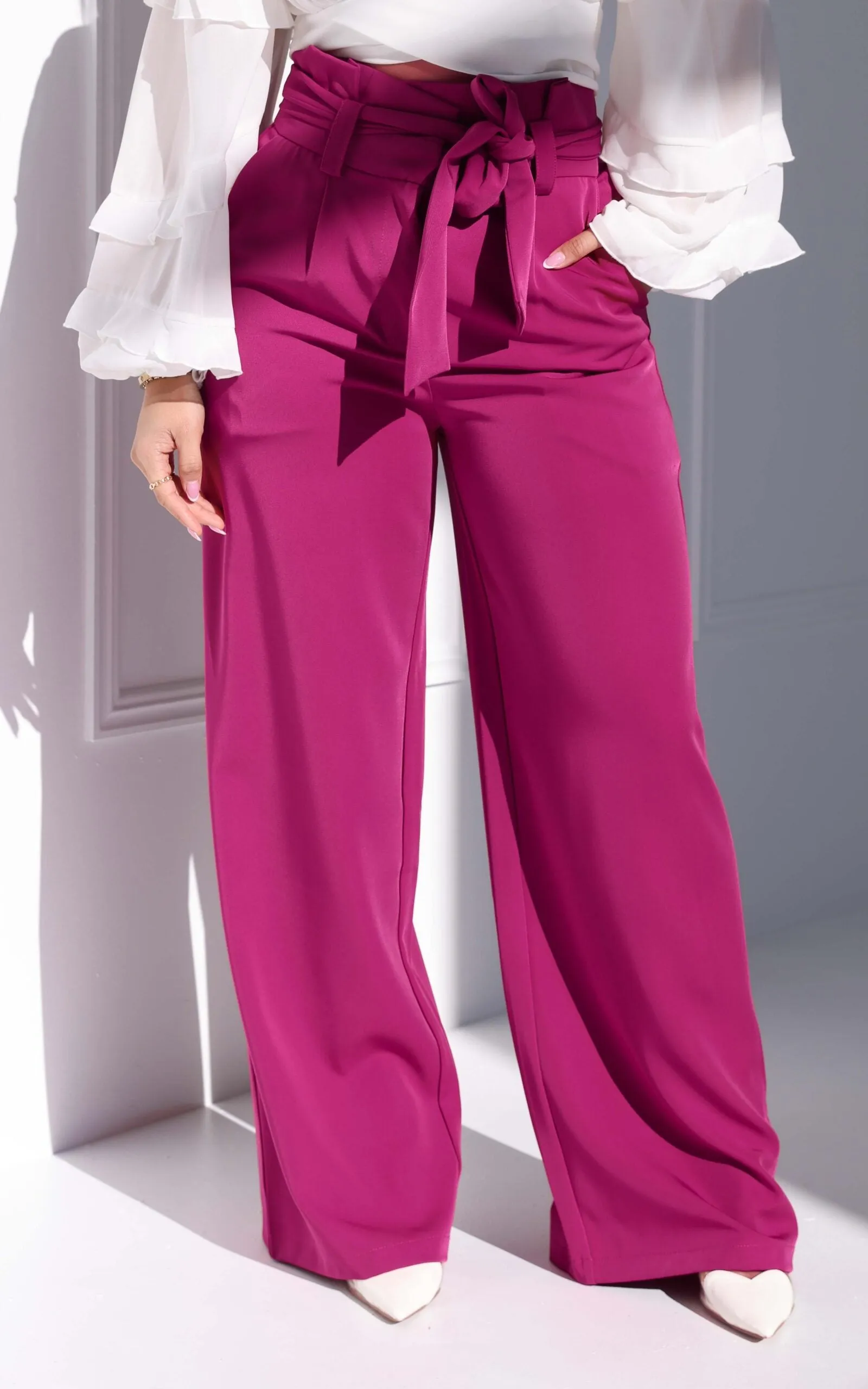 Nookie Wide Leg Pants - Plum