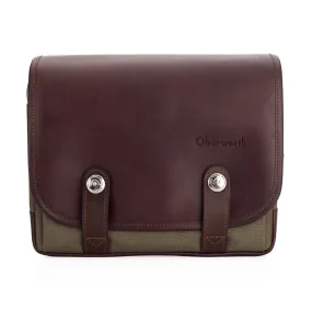 Oberwerth Freiburg Medium Photo Bag - Cordura/Leather - Olive/Dark Brown