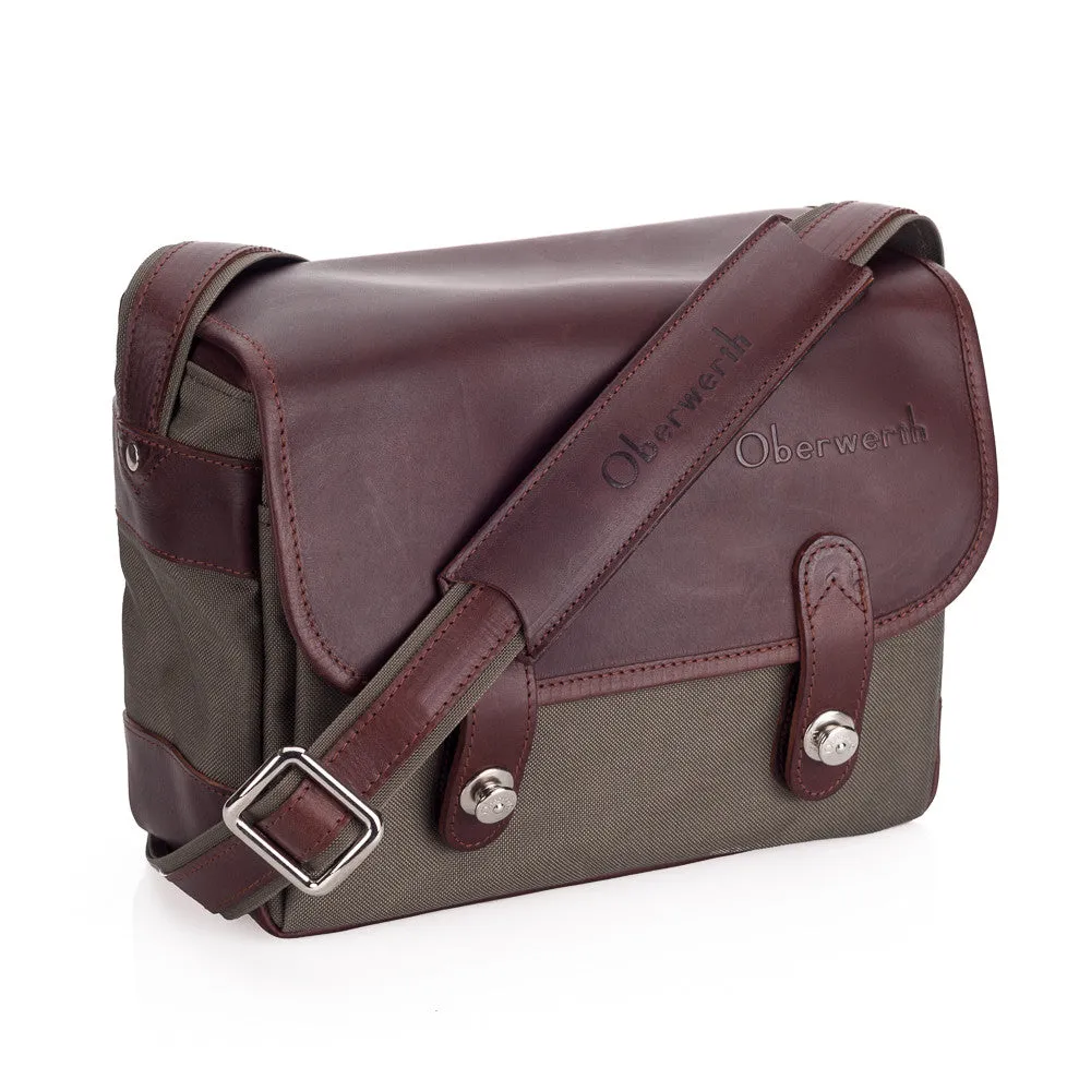 Oberwerth Freiburg Medium Photo Bag - Cordura/Leather - Olive/Dark Brown