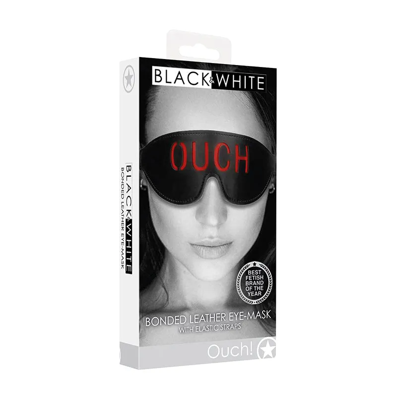 Ouch! B&W Bonded Leather EyeMask/Strap B