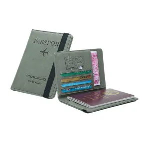 Passport Holder Cover, PU Leather RFID Travel Wallet Case Passport Cover Credit Cards, Boarding Passes