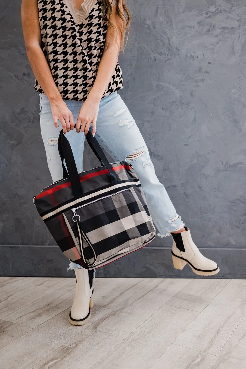 Plaid Tote Bag