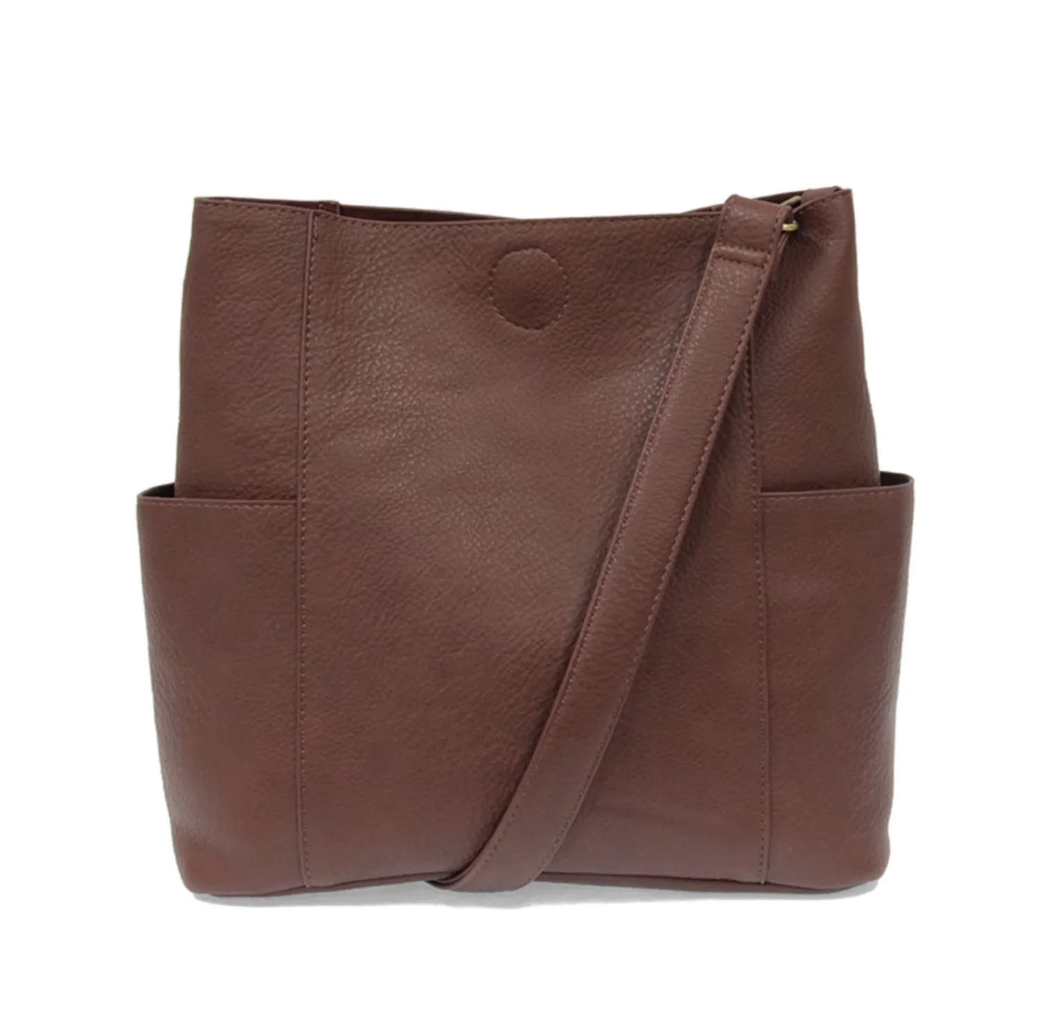 Plum Side Pocket Bucket Bag